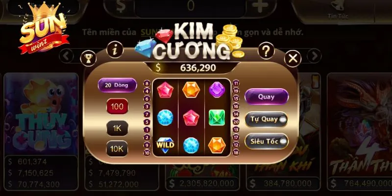 Giao diện chơi và các tính năng cơ bản của game Kim cương