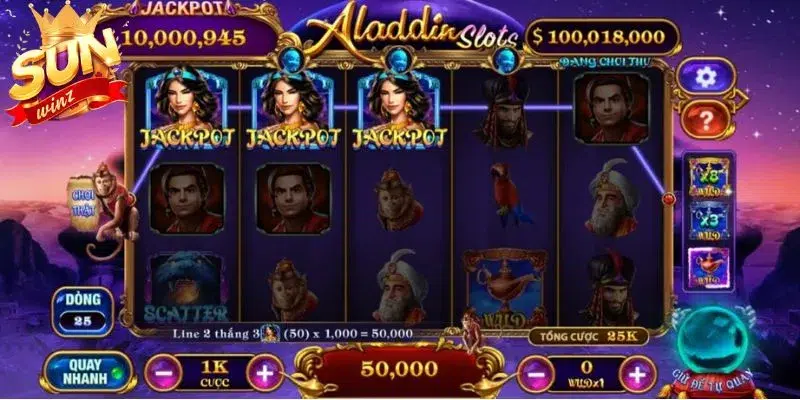 Tổng quan slots game Aladdin và Cây Đèn Thần